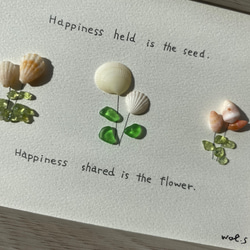 WOL.S シーグラスアート　貝殻のお花 6枚目の画像