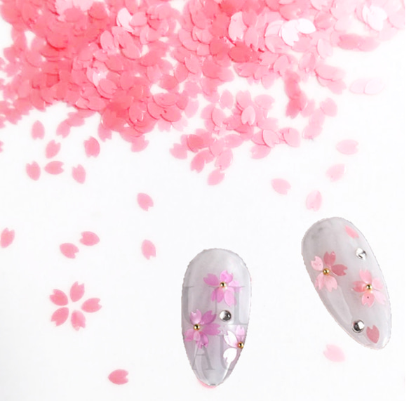 送料84円～＊ 桜の花びらホログラム ローズピンク 桜ホログラム 桜