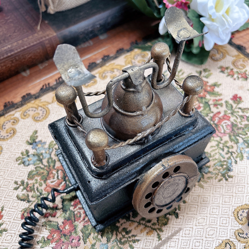 アンティーク 置き物 電話 レトロ 電話機 オブジェ ヨーロッパ風 ヴィンテージ インテリア雑貨