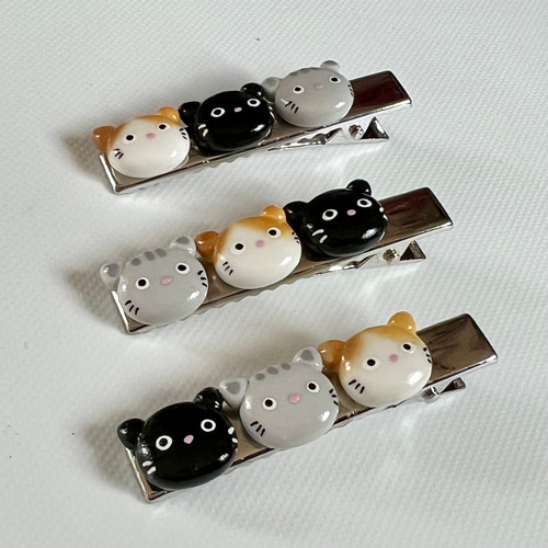 猫のヘアクリップ ヘアクリップ・バナナクリップ totomin 通販