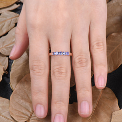 ラウンドカット天然タンザナイトリング12月誕生石ブルージェムストーン婚約指輪925スターリングシルバーリング 6枚目の画像