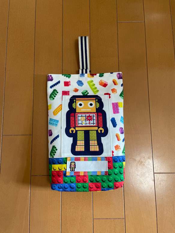 入園入学レッスンバッグ3点セット☆ロボット 10枚目の画像