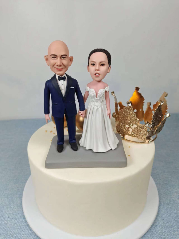 ケーキトッパー オーダーメイド 似顔絵プレゼント フィギュア人形ぬいぐるみ 結婚式祝い 周年記念日 夫婦 カップル 両親 