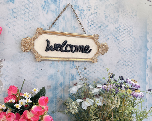 アンティークなお店 おしゃれなウェルカムボード 壁掛け看板 Ver.1 アンティークなお店 おしゃれなウェルカムボード 壁掛け看板 Ver