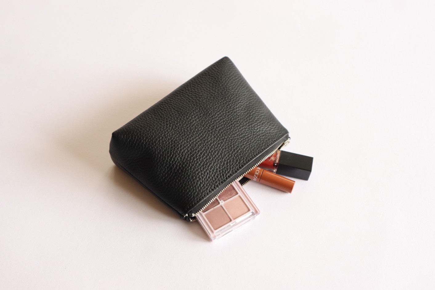 エルメス レザー メイクポーチ X スタンプ (2016) Authentic HERMES Bourgogne Square In F Coin Purse Orange