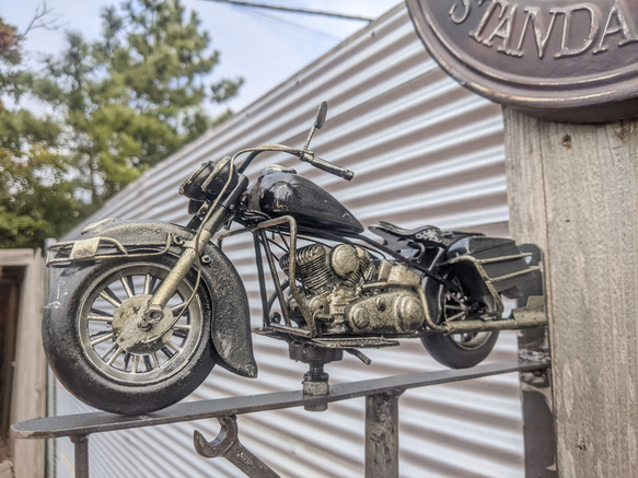 アメリカンバイク バイク屋 壁掛け看板  オープン サインボード  OPEN  #店舗什器  #スパナレンチ  ハーレー 2枚目の画像