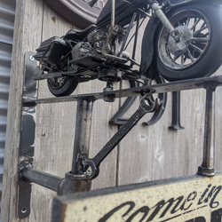 アメリカンバイク バイク屋 壁掛け看板  オープン サインボード  OPEN  #店舗什器  #スパナレンチ  ハーレー 3枚目の画像