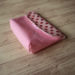 封筒型のお弁当袋（いちご・ピンク） 2枚目の画像