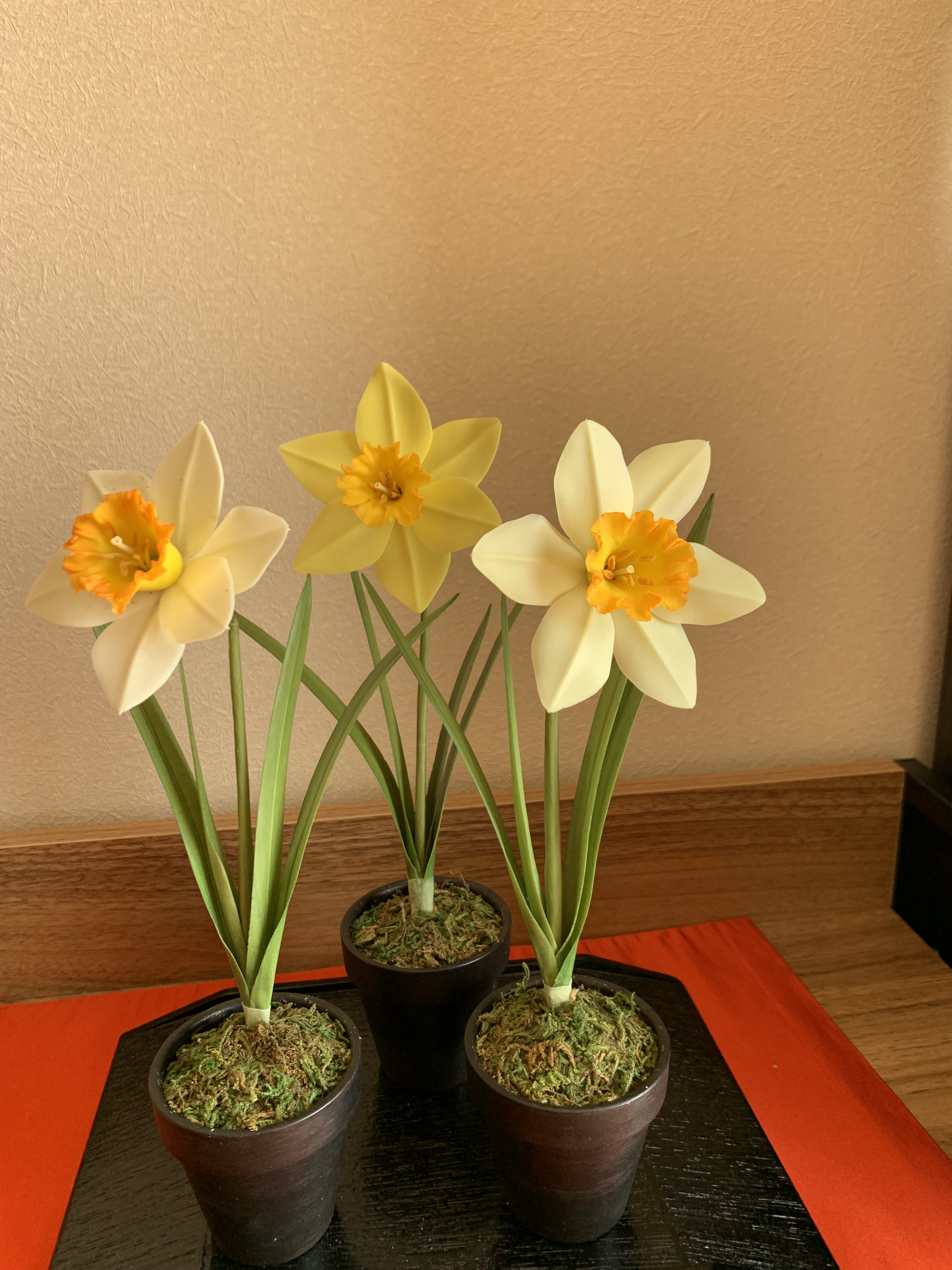 粘土の花 ラッパスイセン アートフラワー Aki 通販 15549667