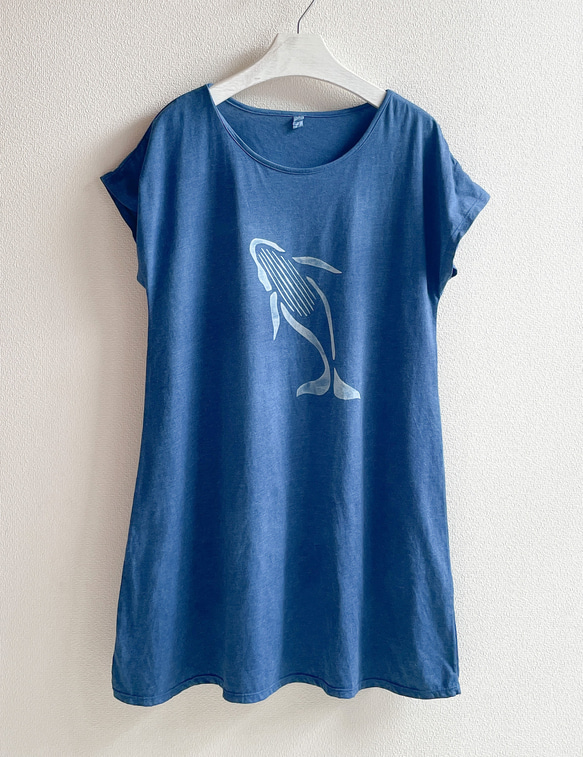 クジラワンピース】黒菟華 鯨と泳ぐワンピース LIN レディース AL