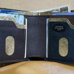 catwalk oikawaアートレザークラフト　二つ折りカード財布（中仕切有） 4枚目の画像