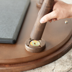 ウォルナット材のオーバルこたつ・こたつ単体［120cm] 素材を選べます。フラットヒーター 節電 テーブル 日本製 8枚目の画像