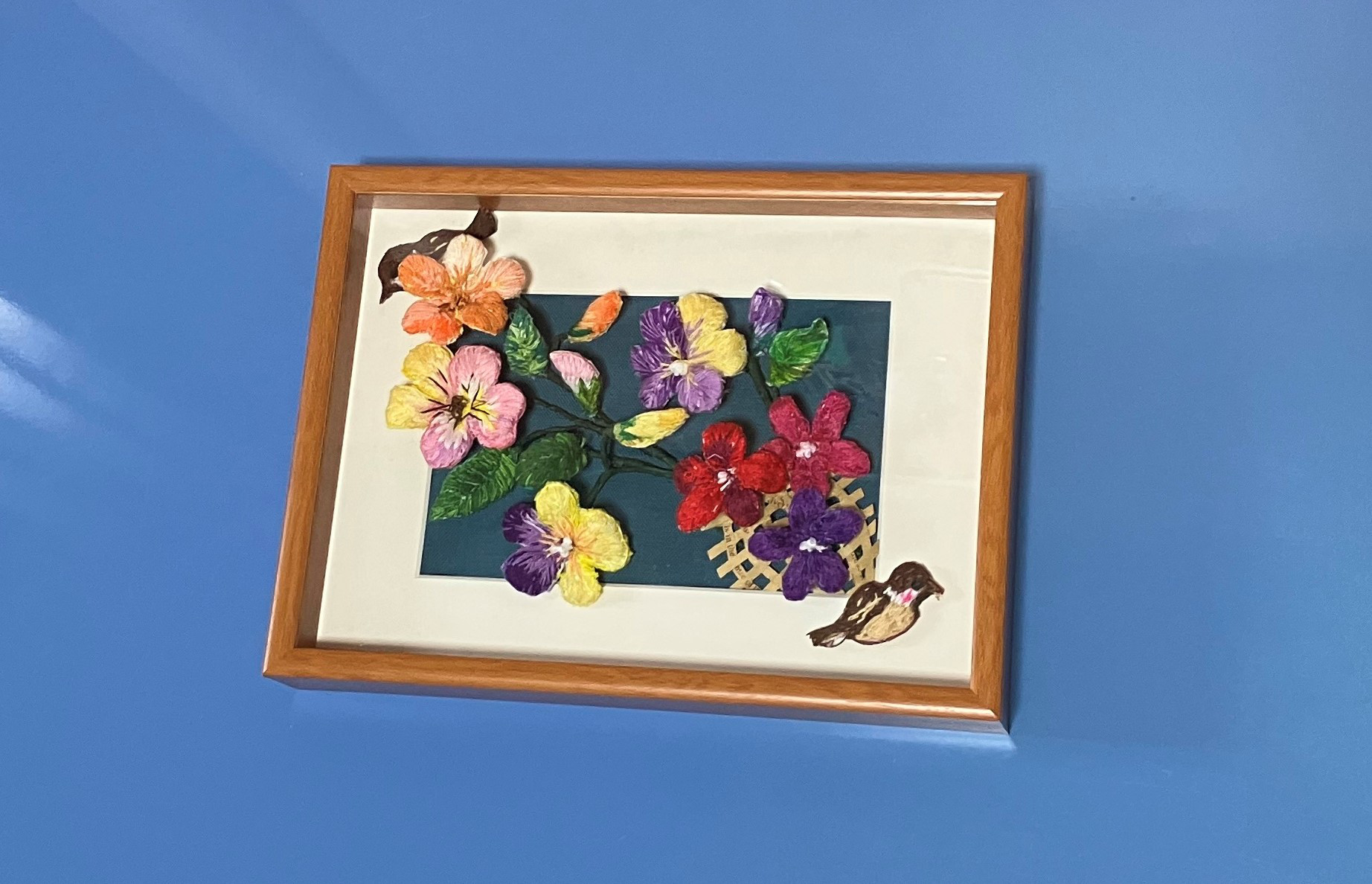 可憐なお花の額縁　三色すみれ