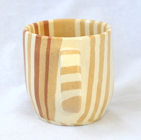 練り込みマグカップ（ストライプ）Nerikomi mug, stripe 2枚目の画像