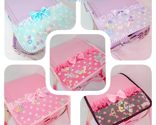 入園入学3点セット　【ホログラムハート×パープル】　女の子 入園入学3点セット 【ホログラムハート×パープル】 女の子 楽天