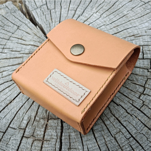 Dカン&ベルトループ付き 本革ポーチ ウェストポーチ タバコケース ヌメ