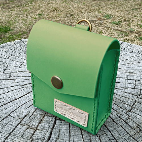 Dカン&ベルトループ付き 本革ポーチ ウェストポーチ タバコケース ヌメ