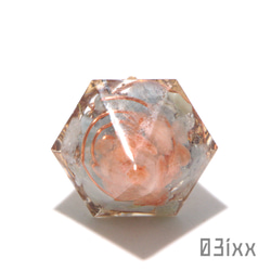 盛塩オルゴナイト ダイヤ型 アクアマリン 藍玉 天然石 水色【3月誕生石】 3枚目の画像