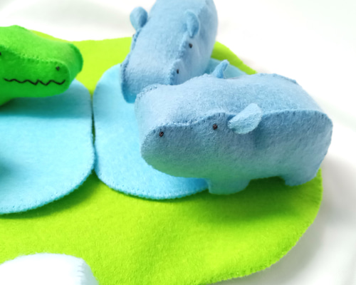 フェルト製おもちゃキャラクター ぬいぐるみ かば フェルトの小さなぬいぐるみ 動物/恐竜 マスコット