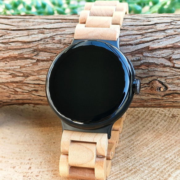 [木錶帶]EINBAND Google Pixel Watch 天然木質木錶帶 [楓木] 第2張的照片