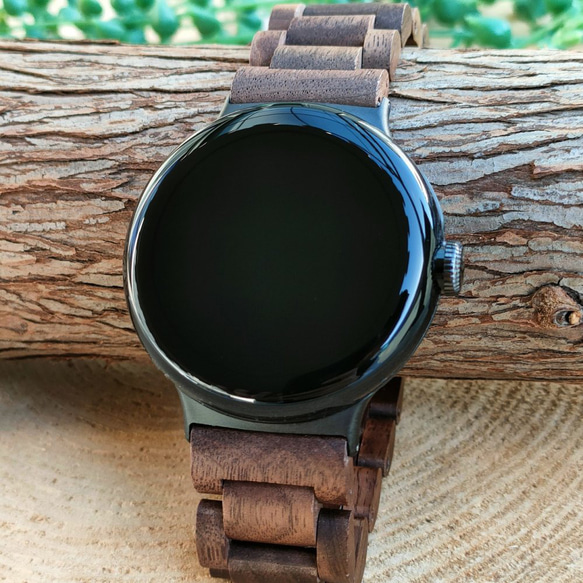 【木製バンド】EINBAND Google Pixel Watch 天然木 木のベルト【クルミ】 2枚目の画像