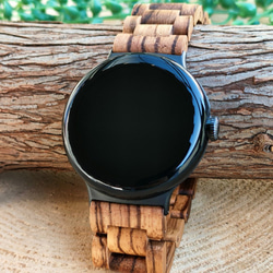 【木錶帶】EINBAND Google Pixel Watch 天然木質木錶帶【斑馬木】 第2張的照片