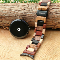 【木錶帶】EINBAND Google Pixel Watch 天然木質木錶帶【混合木】 第1張的照片