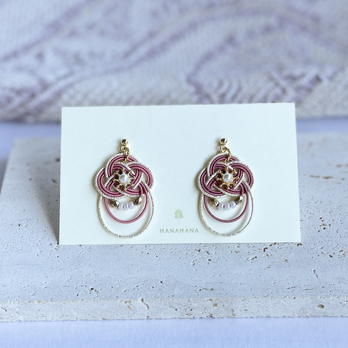 雫】水引のピアス／イヤリング ピアス（その他） HANAHANA 通販