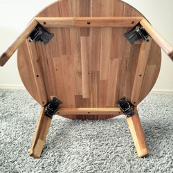 アカシアの ちゃぶ台【60cm】ローテーブル 折りたたみ ダイニングテーブル 5枚目の画像