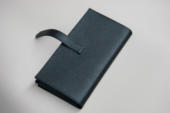 【最新作】高級革使用　超お得　軽い　長財布　エプソン革　コンパクト カラーオーダー可能　オールレザー ブラック 