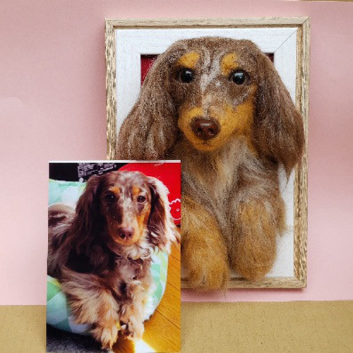 くれたけ様 オーダー専用 羊毛フェルト 犬 ミニチュアダックス