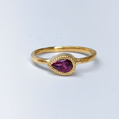 ロードライトガーネット 花のしずく 0.88ct シルバーSV925リング 指輪