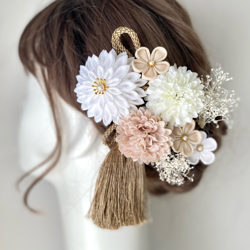 つまみ細工 和装髪飾り 髪飾り つまみ細工 成人式 卒業式 袴 和装 振袖| きもの館 創美苑