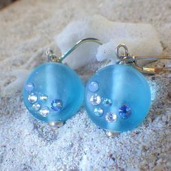 Ocean glass earrings 15枚目の画像