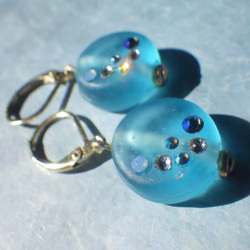 Ocean glass earrings 9枚目の画像