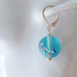 Ocean glass earrings 12枚目の画像