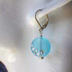 Ocean glass earrings 10枚目の画像