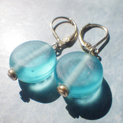 Ocean glass earrings 13枚目の画像