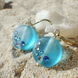 Ocean glass earrings 16枚目の画像