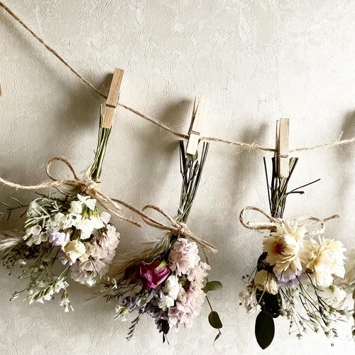 :*+ Purple&WhiteRoseのドライフラワーガーランド♡スワッグ Purple&WhiteRoseのドライフラワーガーランド♡スワッグ ドライ