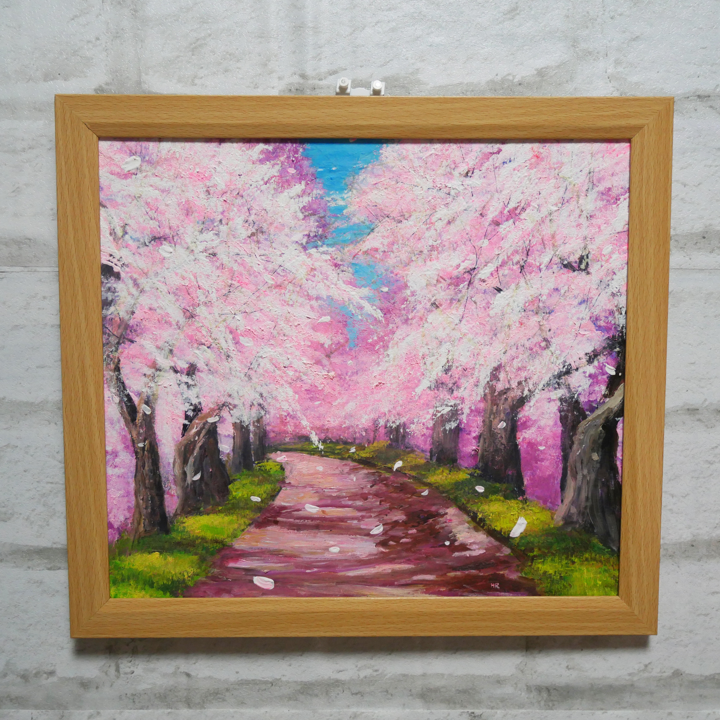 油絵 絵画 【藤のトンネル】 油絵 絵画 【藤のトンネル】