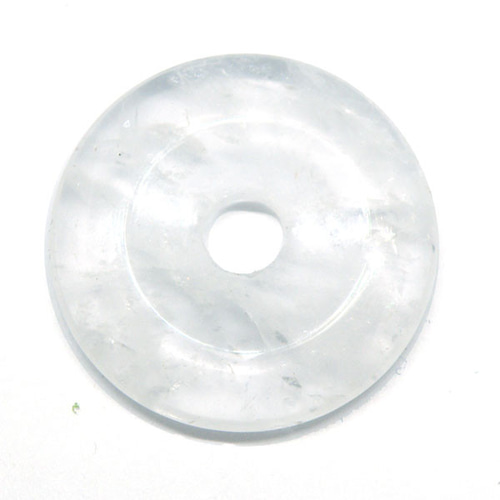 天然石パーツ ピーディスク クリスタルクォーツ水晶 ドーナツ型