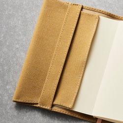 【 四六版 サイズ】ワンポイント刺繍 ブックカバー 日本製 8枚目の画像