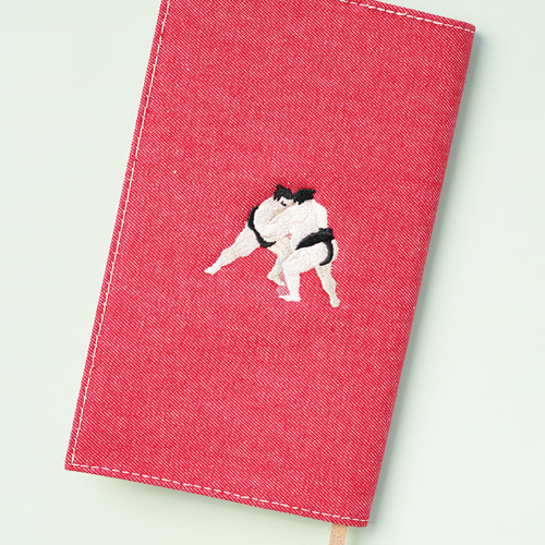 新書サイズ】ワンポイント刺繍 ブックカバー 日本製 ブック