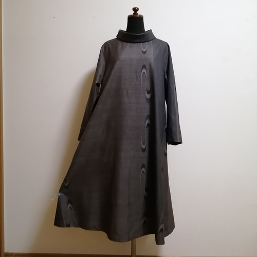 SOLD 着物リメイク ワンピース 大島紬 ワンピース さらあお 通販 SOLD 着物リメイク ワンピース 大島紬 ワンピース さらあお 通販
