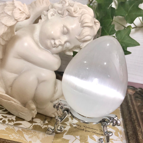 ★特選一石★カルマの浄化に♡【美品キャッツアイセレナイト♢マッサージワンド】❤ セレナイト ワンド マッサージ棒 スティック キャッツアイ 天然