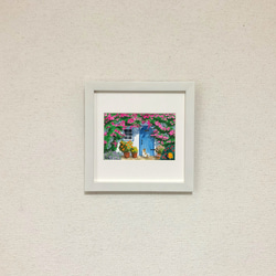 「ローズハウス」透明水彩画　原画　風景画　ハガキサイズ 6枚目の画像