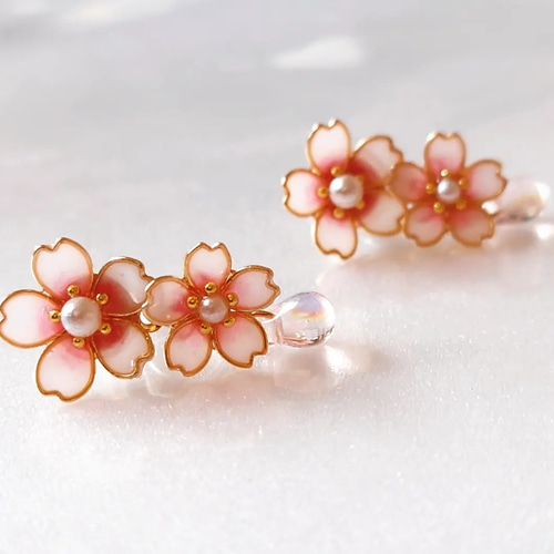 桜さくらピアス＆イヤリング イヤリング・ノンホールピアス yuyu