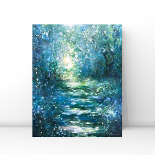 油彩 油絵 風景画 絵画 雪 冬 【冬の川】｜Yahoo!フリマ（旧