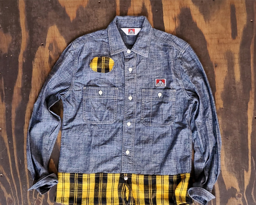 【未使用】リメイクデニムシャツ 楽天市場】Wrangler REMAKE DENIM SHIRT ラングラー リメイク